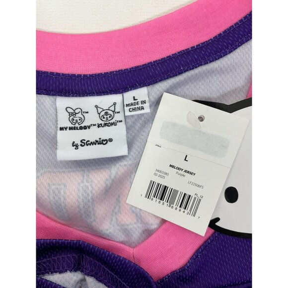 Women's Hello Kitty My Melody & Kuromi Graphic Football Skimmer Jersey Large - Picture 11 of 14